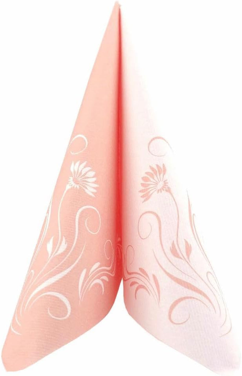 Appartina Elegantia 40 x 40 cm Serviettes Airlaid en tissu, Serviette de mariage de haute qualité, Serviettes de mariage en tissu Serviettes jetables pour diverses occasions (Rose vieux)