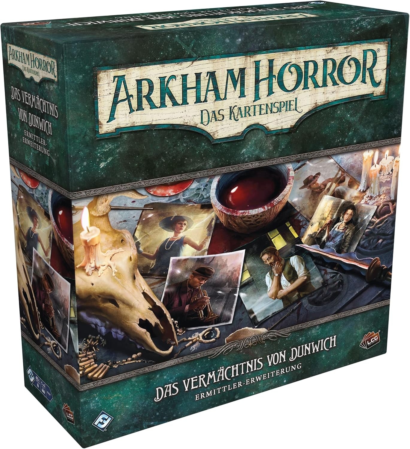 Fantasy Flight Games, Arkham Horror : LCG, jeu de base, jeu expert, jeu de cartes, 1 à 4 joueurs, à partir de 14 ans, 45 minutes et plus, allemand, multicolore, coloré