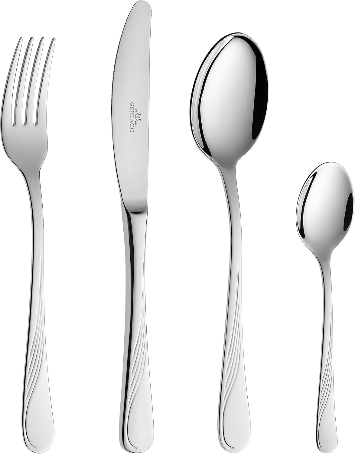 Gerlach Celestia Set de tacâmuri pentru 6 persoane Bucatarie Naty Shop Argintiu lucios 24 de bucăți în cutie