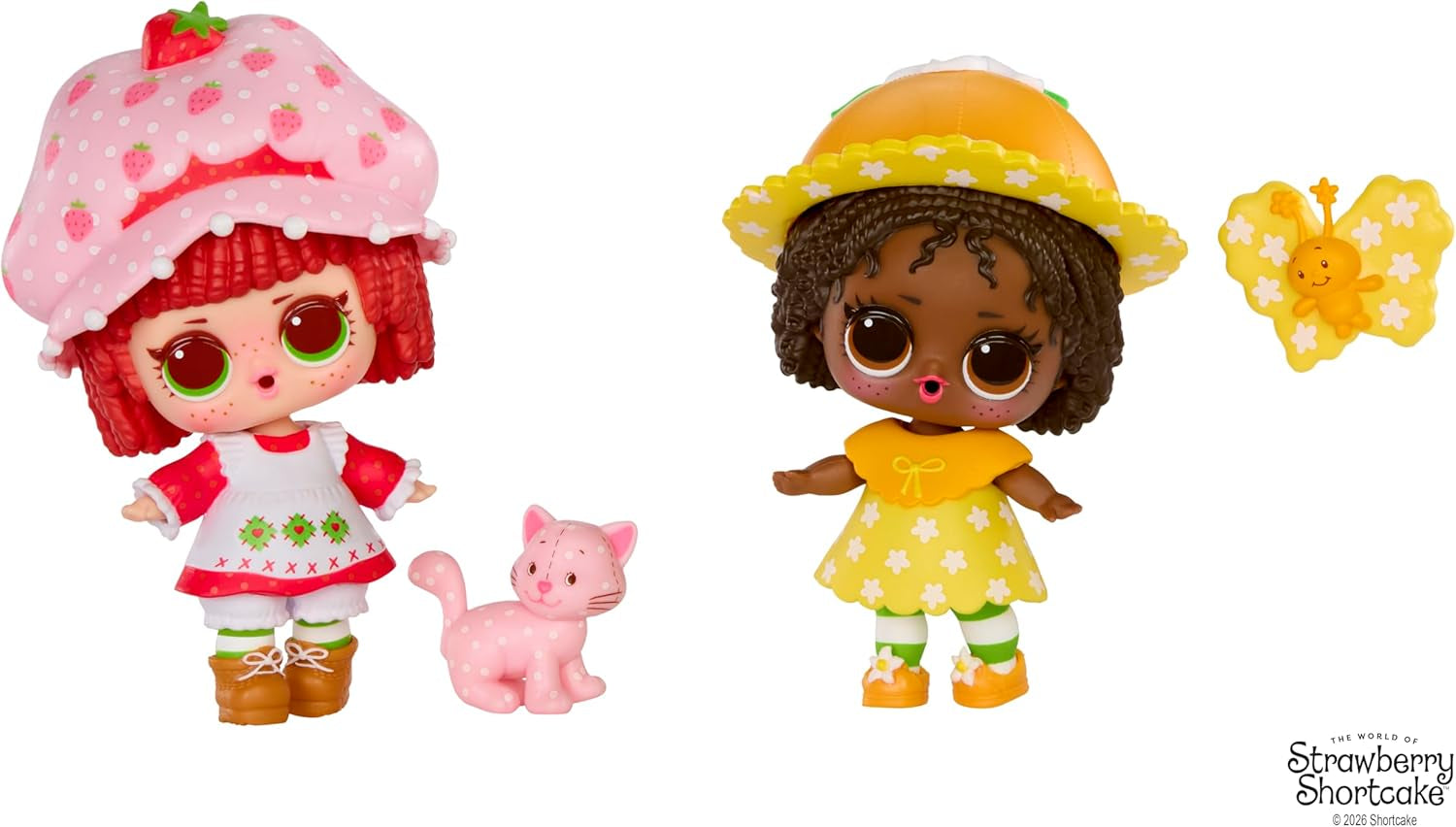 Mdr Surprise ! Loves Strawberry Shortcake Tots – Poupées parfumées à collectionner avec 7 surprises, animal de compagnie, mode, chaussures, chapeau, ensemble de jeu avec maison convertible Strawberry Shortcake, à partir de 4 ans