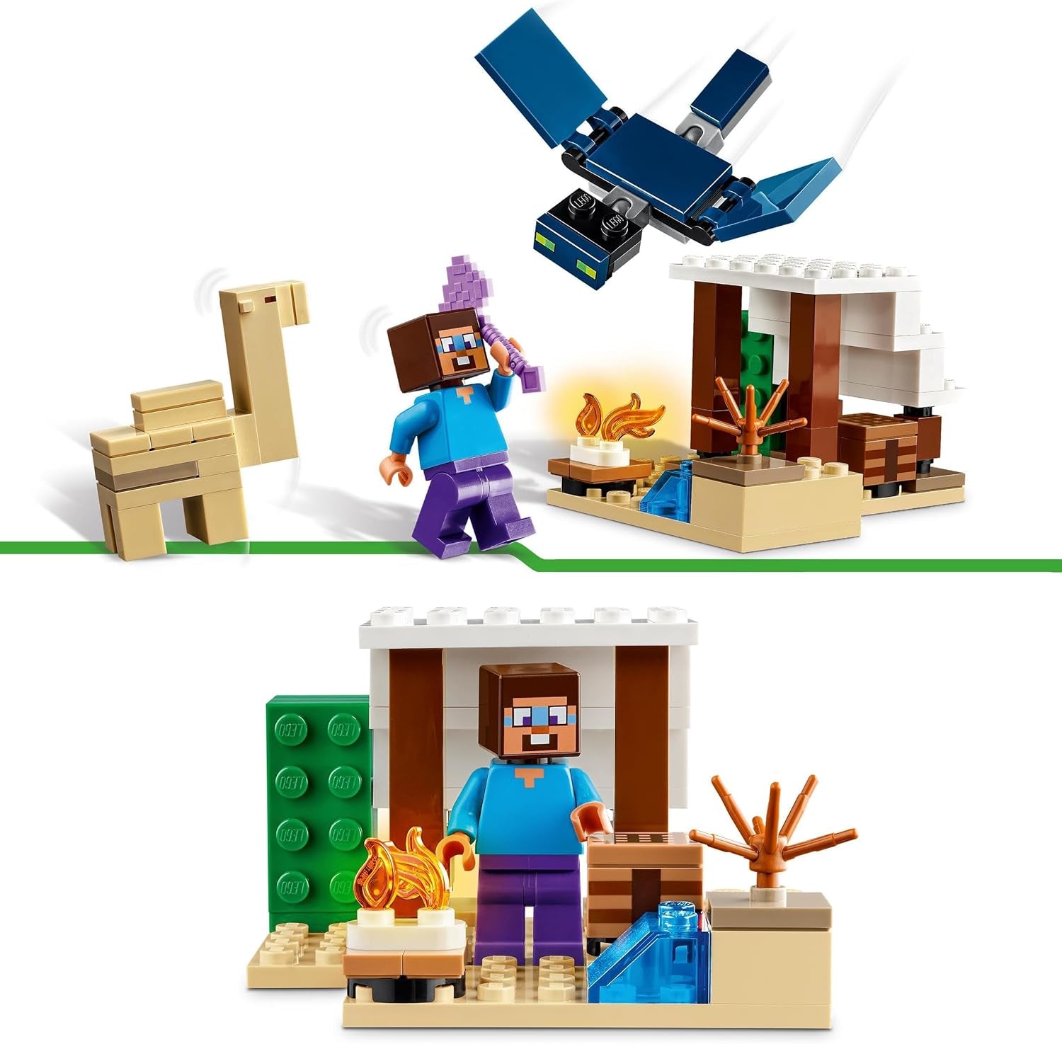 LEGO Minecraft Steve's Desert Expedition, jeu vidéo pour garçons et filles, biome avec Steve, maison, figurines et jouet Camel, cadeau de joueur pour les enfants à partir de 6 ans 21251 Jeux de construction Besuche den LEGO-Store