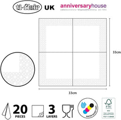 Serviettes de table Tiflair Cheese & Wine, 3 couches, 20 pièces, Fromage, Vino, Wine Night, Pour découpage, 33 X 33 Cm