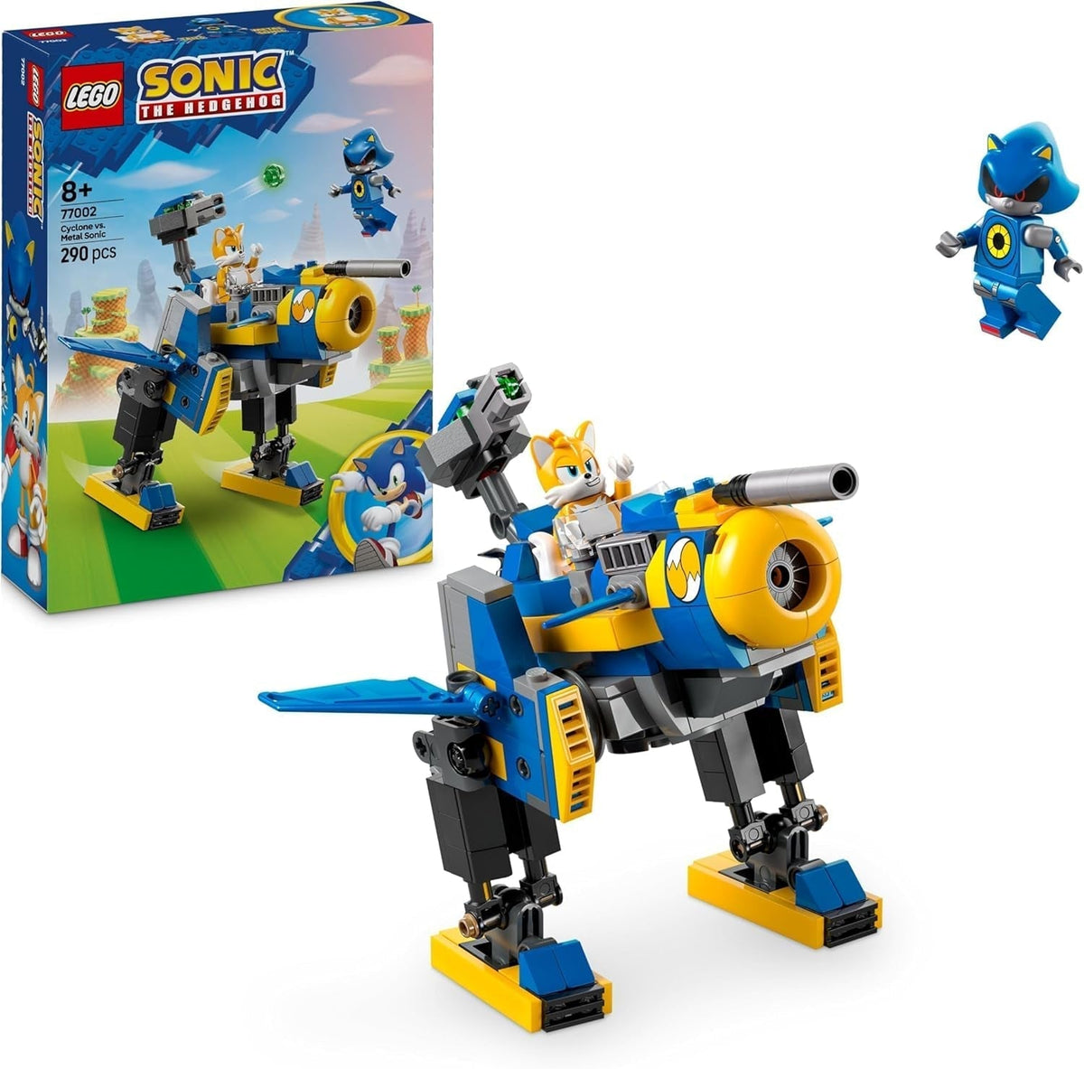 LEGO Sonic le hérisson Cyclone contre. Metal Sonic - Jouet à collectionner Mechs avec 2 figurines de jeux vidéo - Idée cadeau pour garçons et filles à partir de 8 ans et fans de jeux adolescents 77002 Jeux de construction Besuche den LEGO-Store Titre par défaut