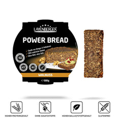 Layenberger Prower Bread Walnuss, Eiweiß- Und Ballaststoffquelle, Ohne Konservierungsmittel, Ohne Hefe, Ohne Mehl, Mit 14G Protein Pro 100G, (1 X 500G) Amestec pentru copt si gatit Naty Shop