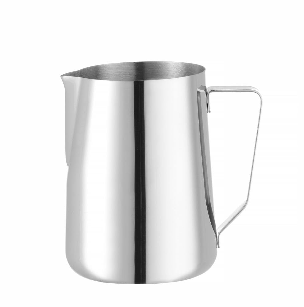 HENDI Mug multifonction, lavable au lave-vaisselle, pot à lait, pot à crème, 1,5 l, ø112 x (H) 161 mm, acier inoxydable 18/10