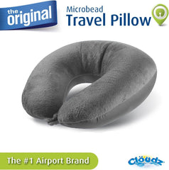 Oreiller cervical de voyage en microbilles Cloudz, gris Naty Shop Oreillers de voyage