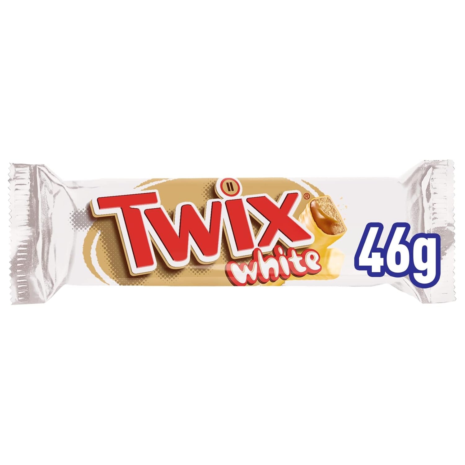 Barres de chocolat blanc Twix | Caramel, Biscuits, Chocolat Blanc | Paquet multiple de chocolat | 5 barres (5 x 46g) (Pack de 4)
