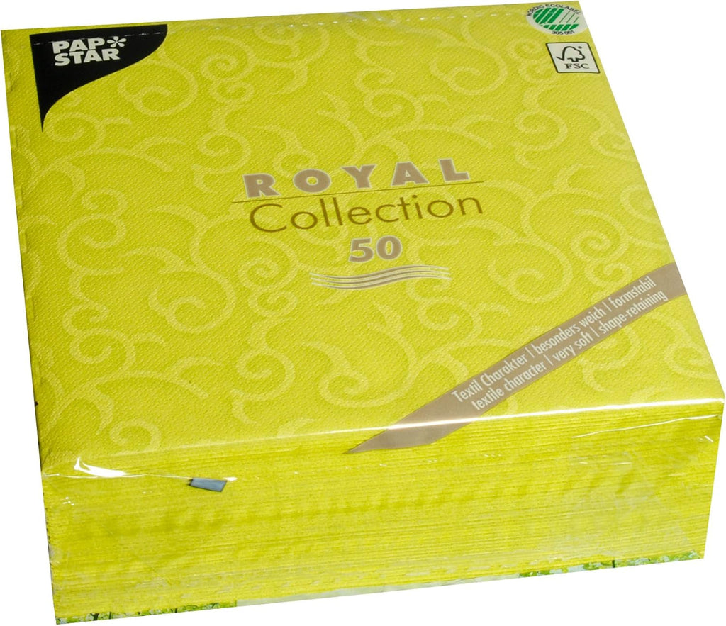 Papstar, 50 de șervețele "ROYAL Collection" 1/4 fold 40 Cm X 40 Cm nectarină "Casali", #84878