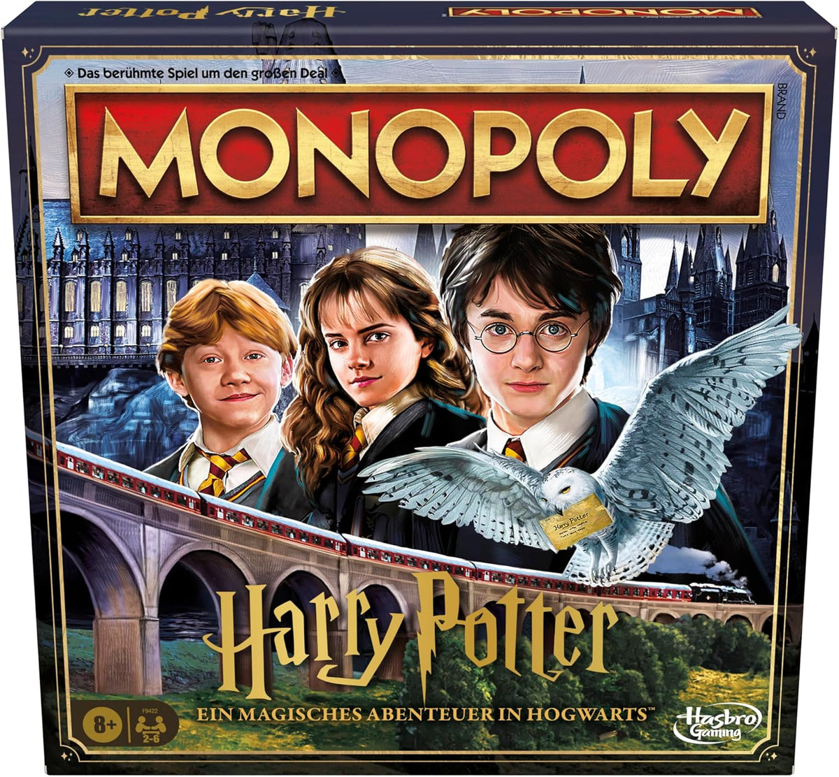 Jeu de société Monopoly édition Harry Potter, jeu familial pour 2 à 6 joueurs, à partir de 8 ans - Version allemande