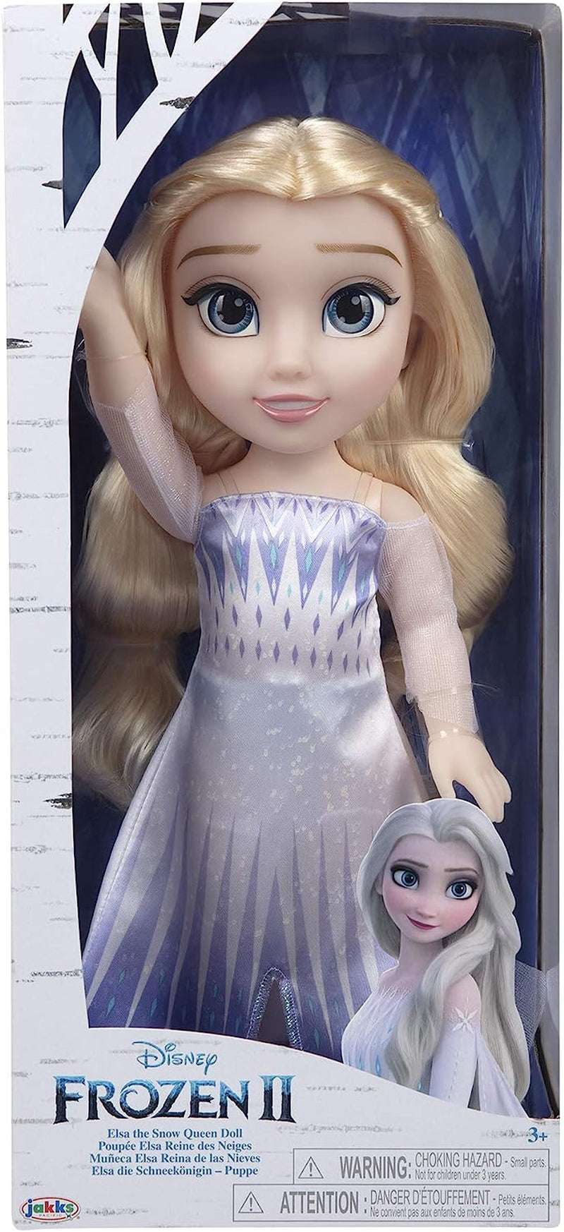 Poupée Elsa Disney La Reine des Neiges 2 - Poupée articulée de 35 cm de haut, vêtue d'une robe tendance emblématique et de longs cheveux flottants pour plus de plaisir, pour les filles âgées de 3 ans et plus, 214894