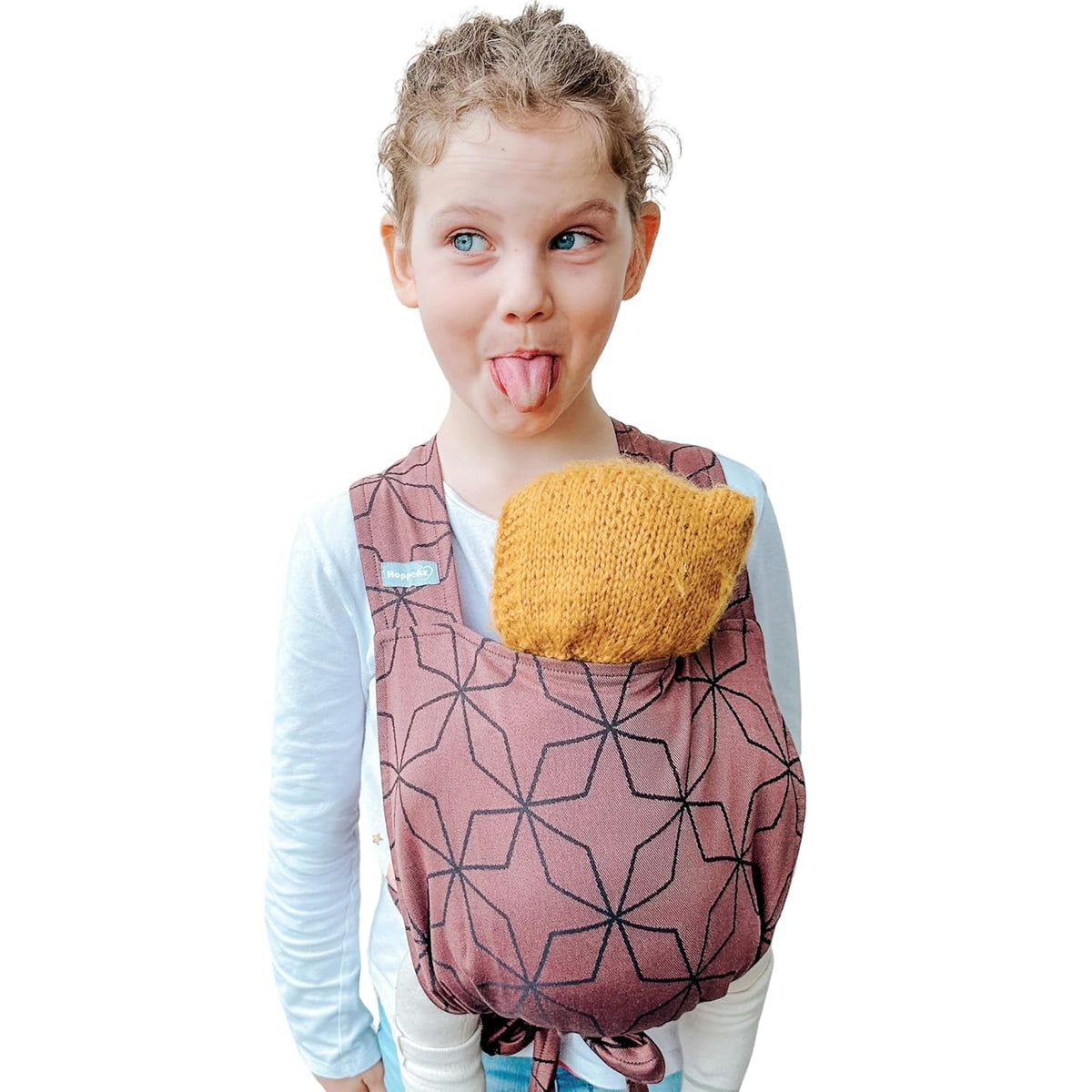 Support de poupée Hoppediz, jouet pour enfants pour poupées et peluches, design Malmö rose clair