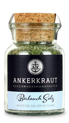 Ankerkraut Bärlauch Salz, Lecker Fleisch und Salat Verfeinern, Knoblauch-like Gesmack Aroma, Kräuter mit Gewürz zum Kochen, 110 g dans Corkenglas
