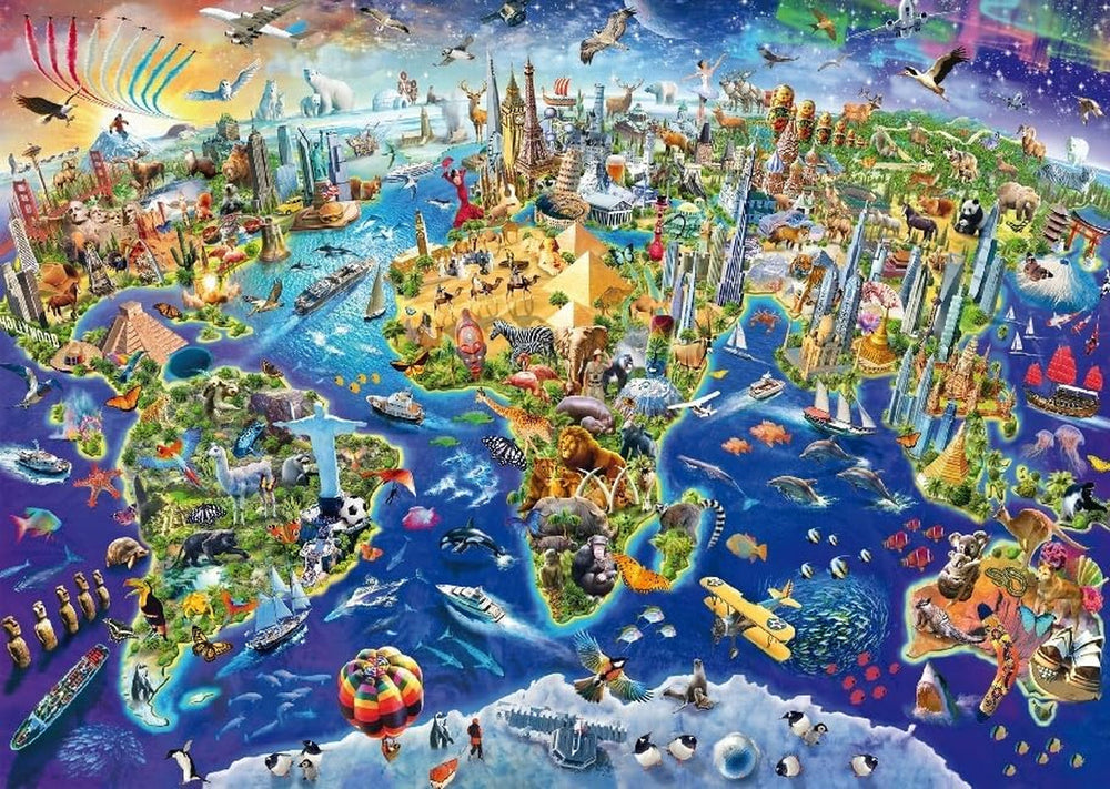 Schmidt Spiele 58288, Découvrez le monde, puzzle 1000 pièces Puzzle Naty Shop