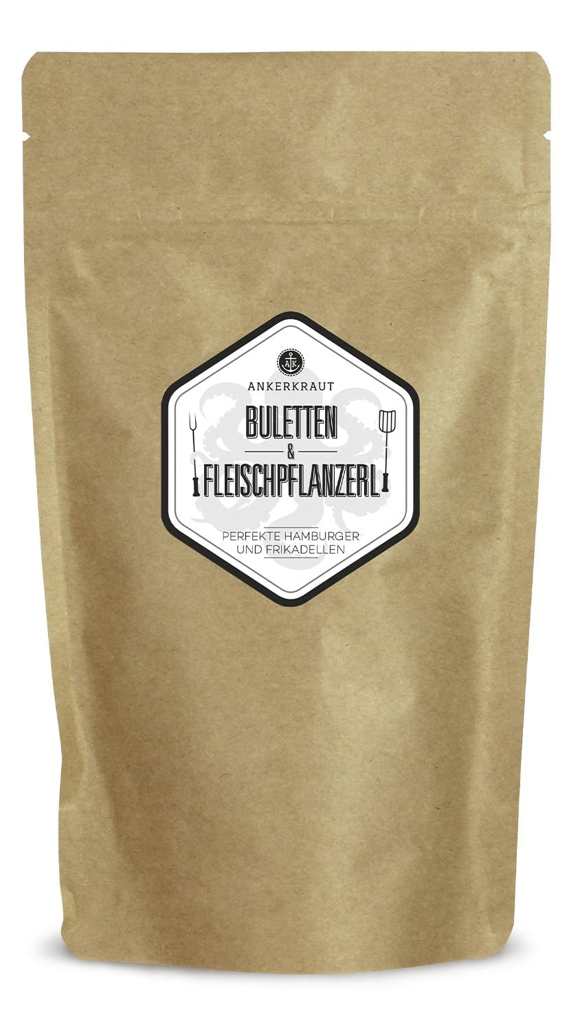 Ankerkraut Buletten & Fleischpflanzerl, Gewürzmischung für Buletten und Frikadellen, 250g dans un sachet aromatique