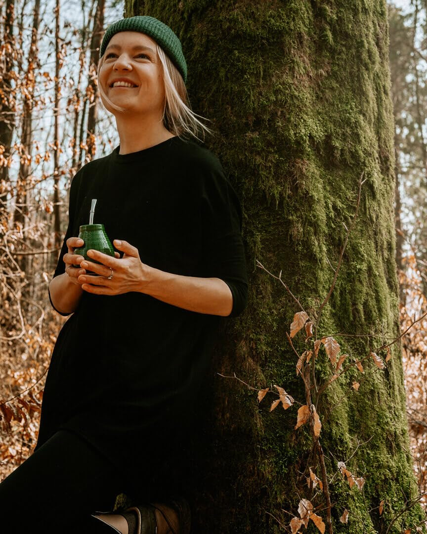 Service à thé maté pour deux, bio ● 2 tasses à maté + 2 bombillas + 300 g de thé maté + notice de préparation