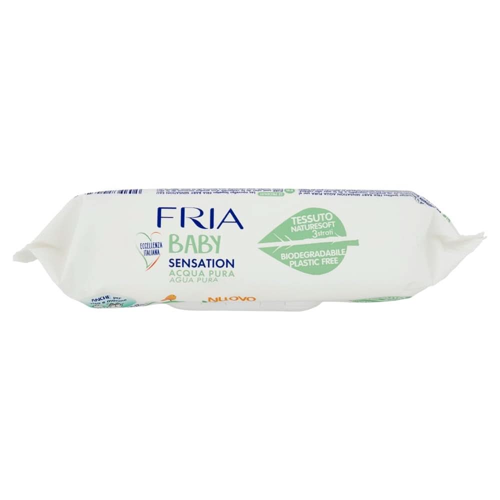 Servetele pentru schimbarea scutecelor Baby Sensation cu apa pura, formula cu apa purificata 98% cu efect de curatare a pielii, testate dermatologic, pachet economic Servetele Umede Bebelusi Naty Shop