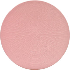 ECHTWERK Service de table vintage 12 pièces au design naturel « Blanka » Service de table élégant en grès texturé pour 4 personnes avec 4 assiettes plates, 4 assiettes latérales et 4 assiettes plates Rose