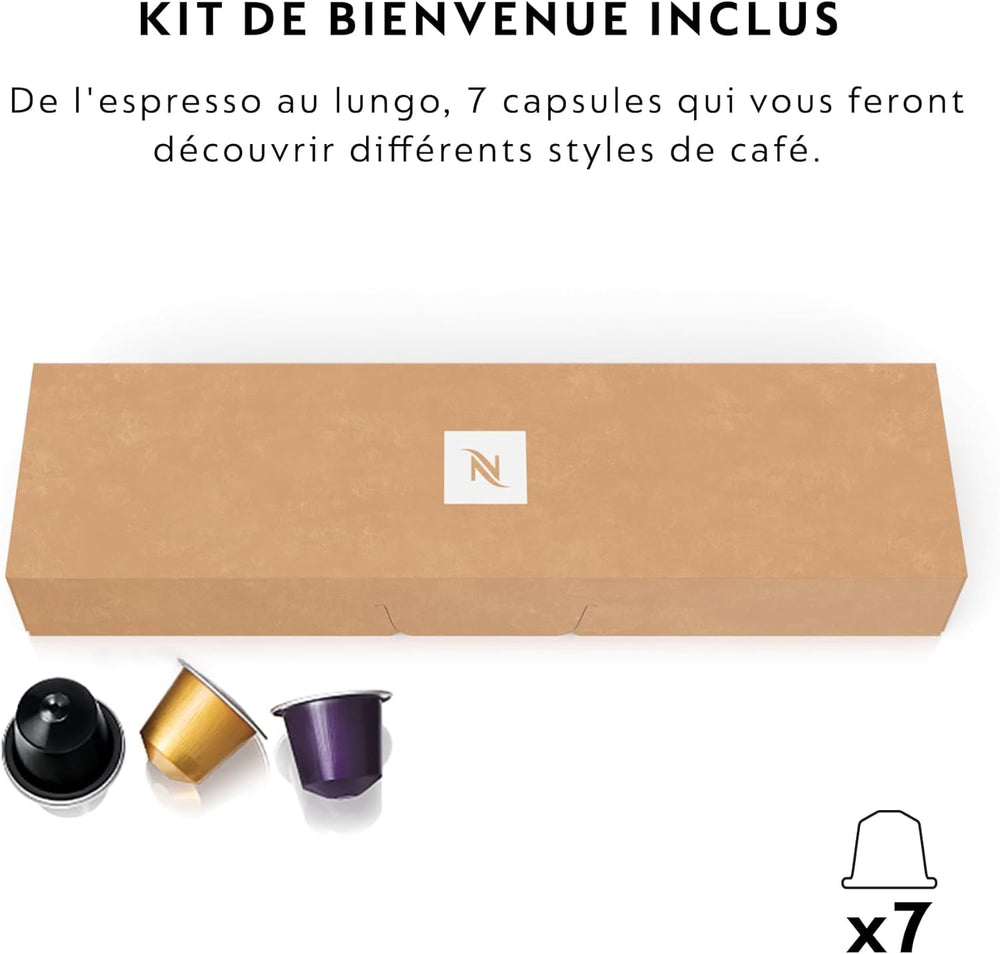 Krups Nespresso Inissia Machine à Expresso - Machine à Expresso Compacte pour Capsules de Café, Pression 19 Bars, Chauffage Rapide en 25 Secondes, Fonction Économie d'énergie, Réservoir d'eau 0,7 L, Rouge, Modèle YY5506FD