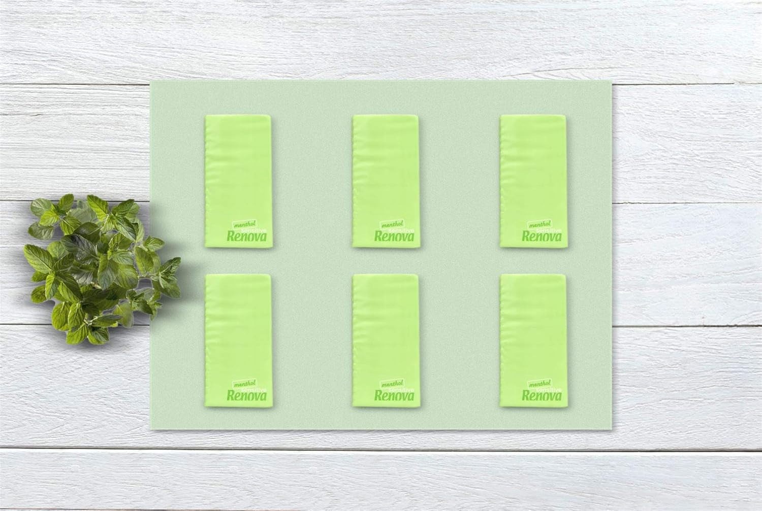 Renova SENSITIVE MENTHOL Pocket Mouchoirs 6 Pack Regular Blanc 1 Pièce (Pack de 6)