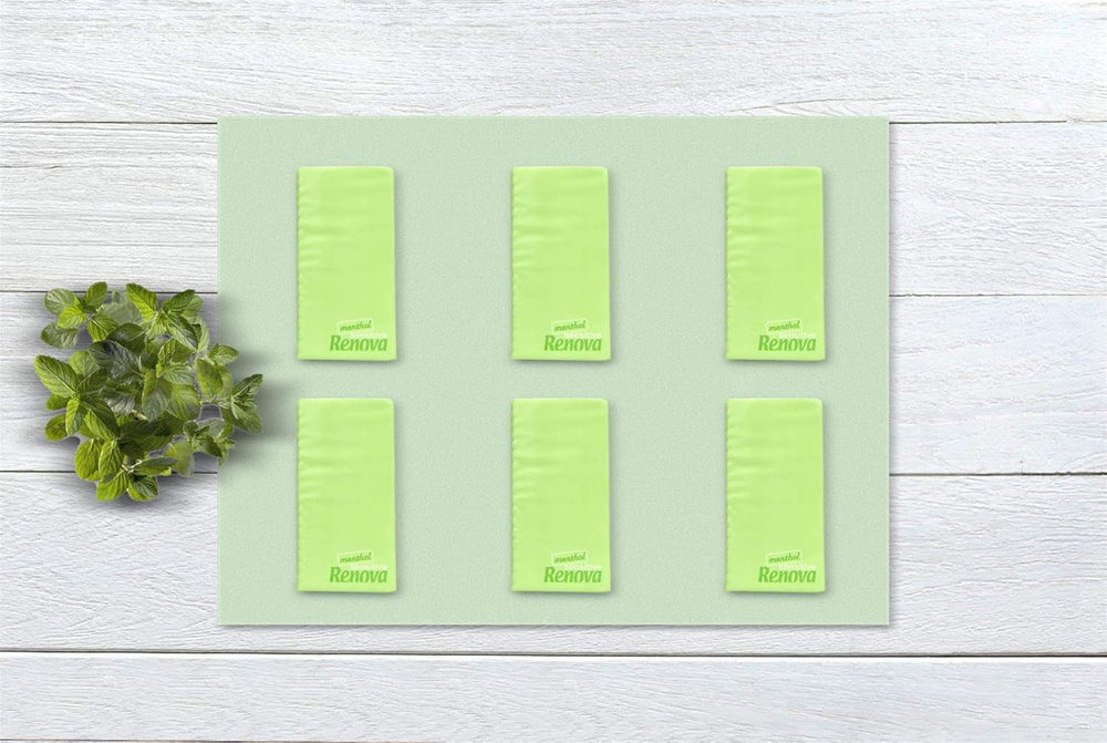 Renova SENSITIVE MENTHOL Pocket Mouchoirs 6 Pack Regular Blanc 1 Pièce (Pack de 6)