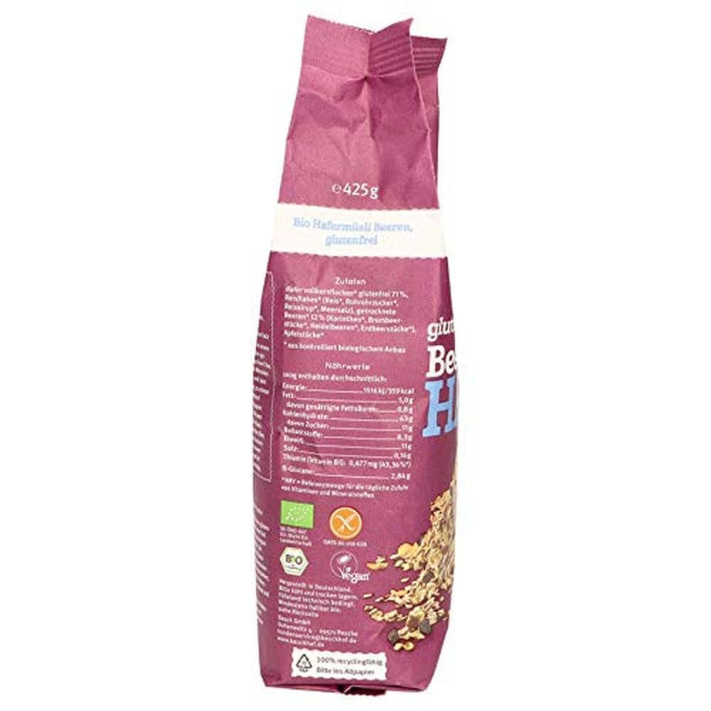 hof muesli d'avoine aux baies, sans gluten (425 g) - Bio