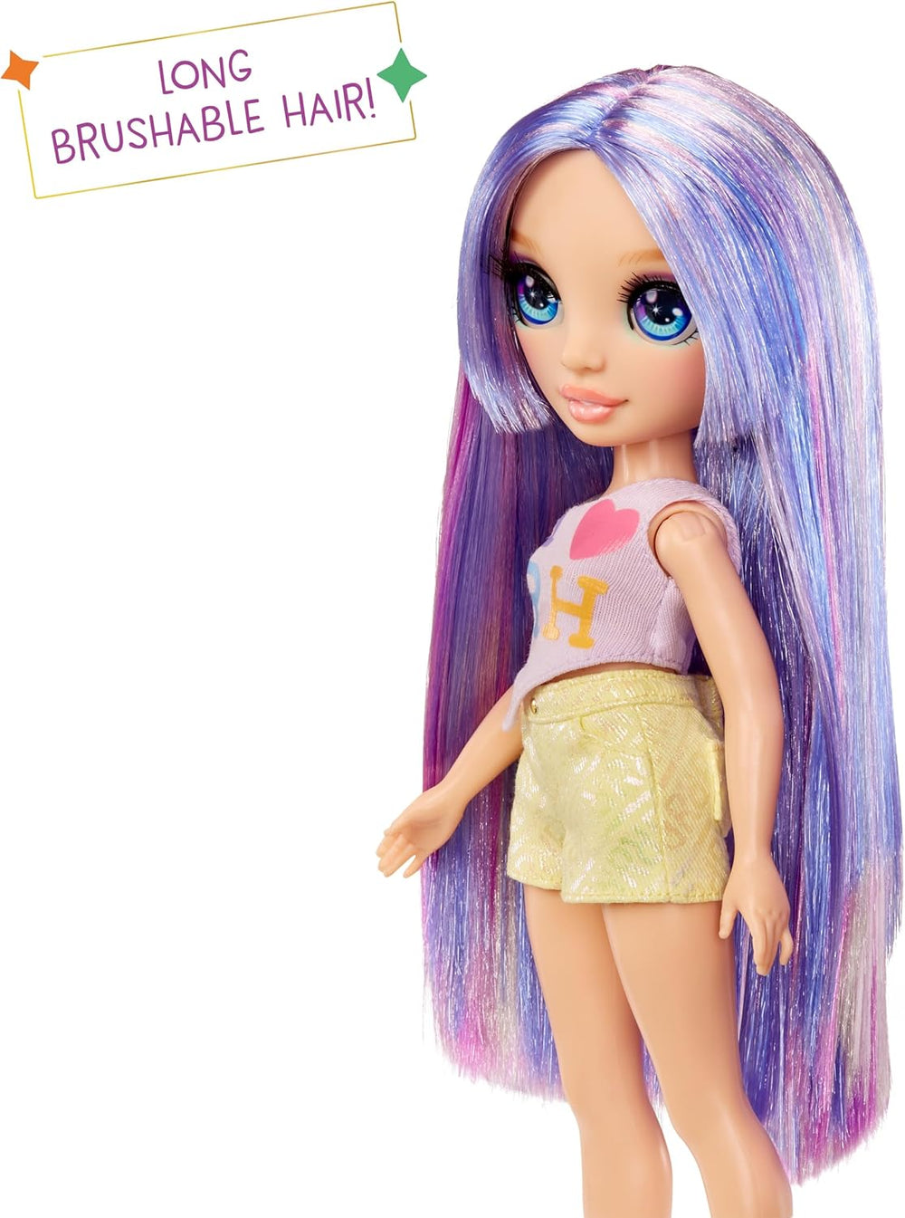 Poupée Rainbow High My Fashion Style - Violet - 28 cm Poupée mannequin violette avec tenue attrayante et sac élégant, pour jouer, poser, collectionner, pour les enfants de 4 à 12 ans