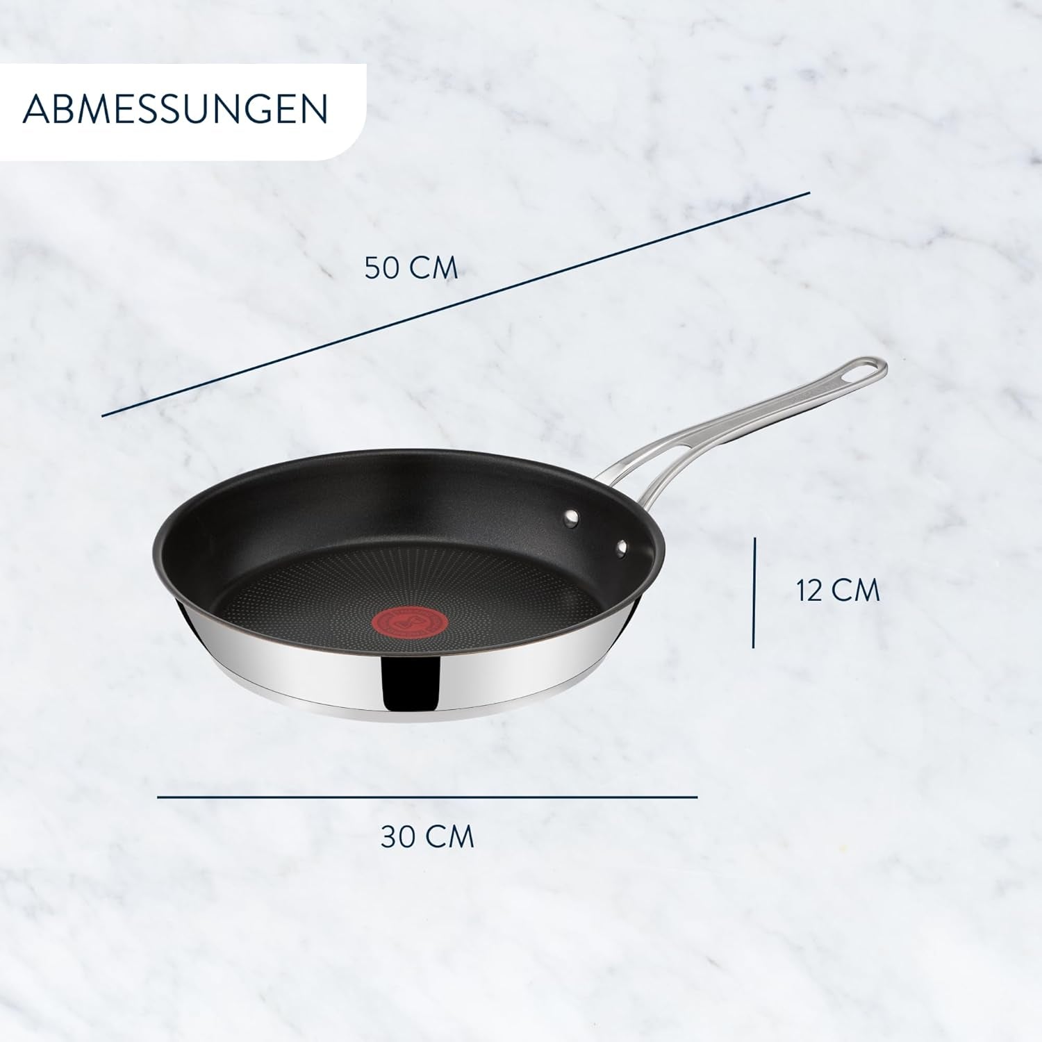 Tefal Jamie Oliver Cook'S Classics, revêtement antiadhésif, compatible induction, passe au four, acier inoxydable, poignée rivetée Casseroles et poêles Naty Shop