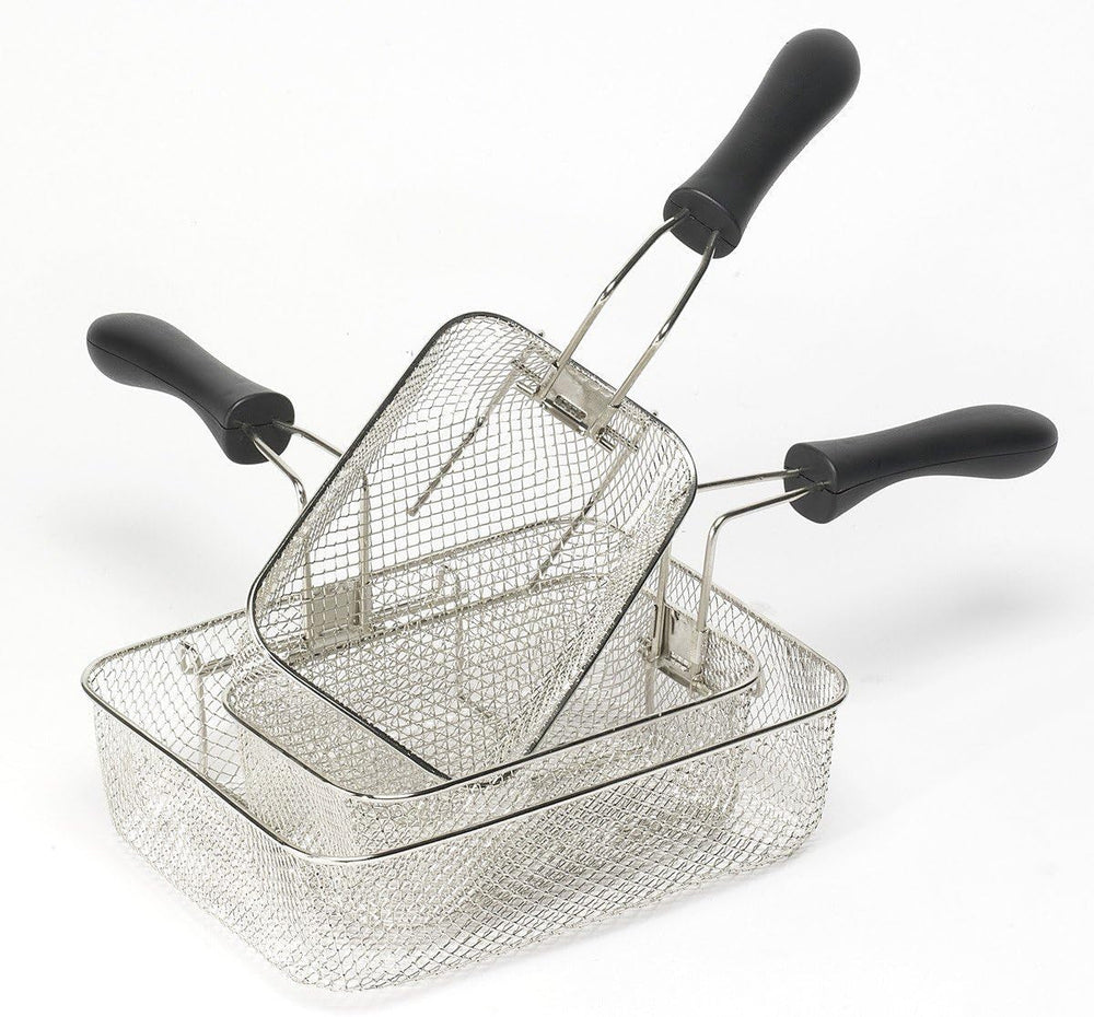 Friteuse à huile Bestron XL Avec 3 paniers à friture, Avec technologie de zone froide et réservoir d'huile amovible, 4 litres, 2000 W Électroménager Naty Shop