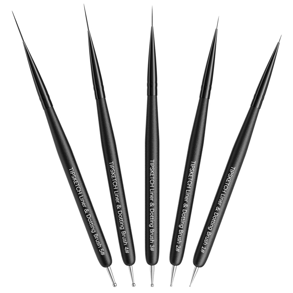 Nagel Pinsel 8 pièces Pinsel pour Gel Vernis, Nageldesign Gel Pinsel Dotting Painting Line Pen pour Nagelack Gel Acryl Nagel Pinsel Nailart Kit Acryl Pinsel Fineliner Nägel Selber Machen