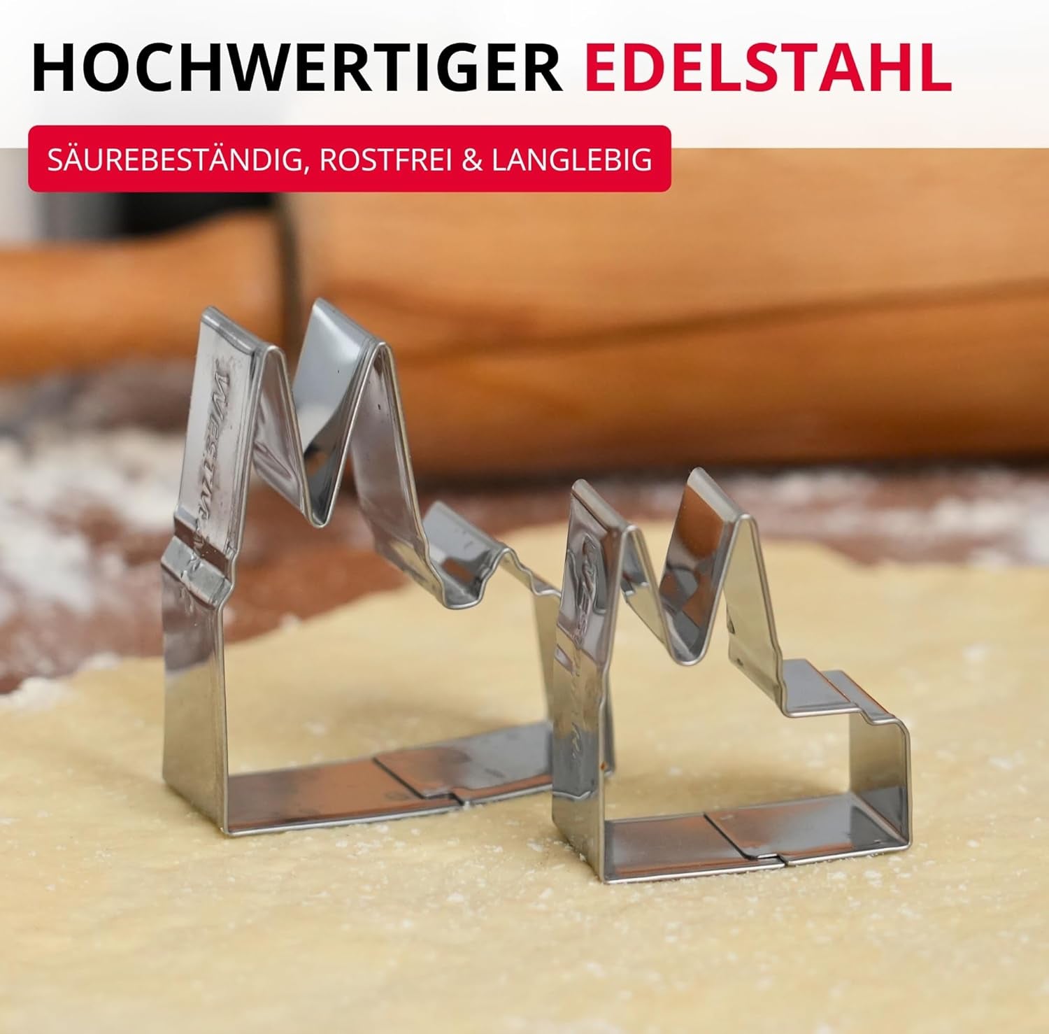 Westmark Emporte-pièce Cathédrale de Cologne – Emporte-pièce en acier inoxydable pour les fans de Cologne – Emporte-pièce précis pour pâte, fromage, légumes et décorations de fête, 8 cm
