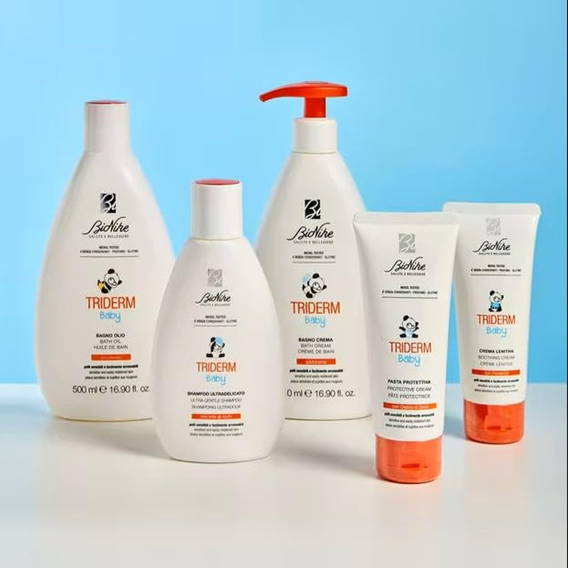 Bionike Triderm Baby Lingettes humides pour peaux sèches et sensibles Effet apaisant et raffermissant Protège et hydrate 72 lingettes