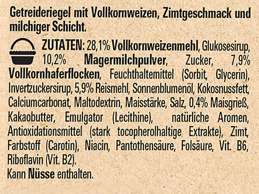 Barres à la cannelle NESTLÉ CINI MINIS, collation croustillante au calcium et au blé entier, paquet de 8 (4 x 25 g chacune)