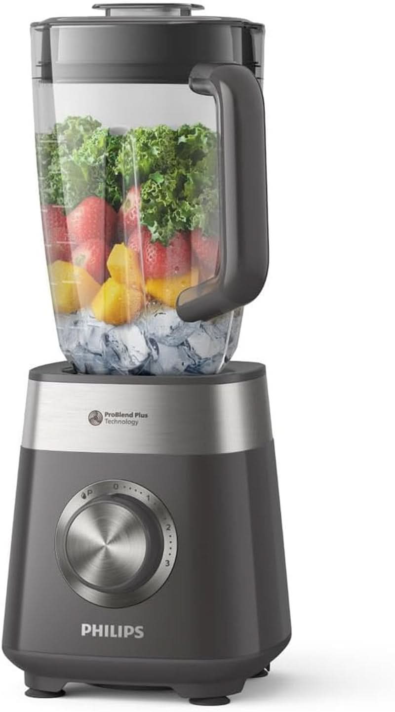 Philips Standmixer Und Smoothie Maker – 600W, 2-Liter-Becher, Homeid-App, 2 Geschwindigkeitsstufen + Impulsfunktion, Problend, Ice-Crush-Funktion (HR2291/41) Bucatarie Naty Shop 1000 Watt