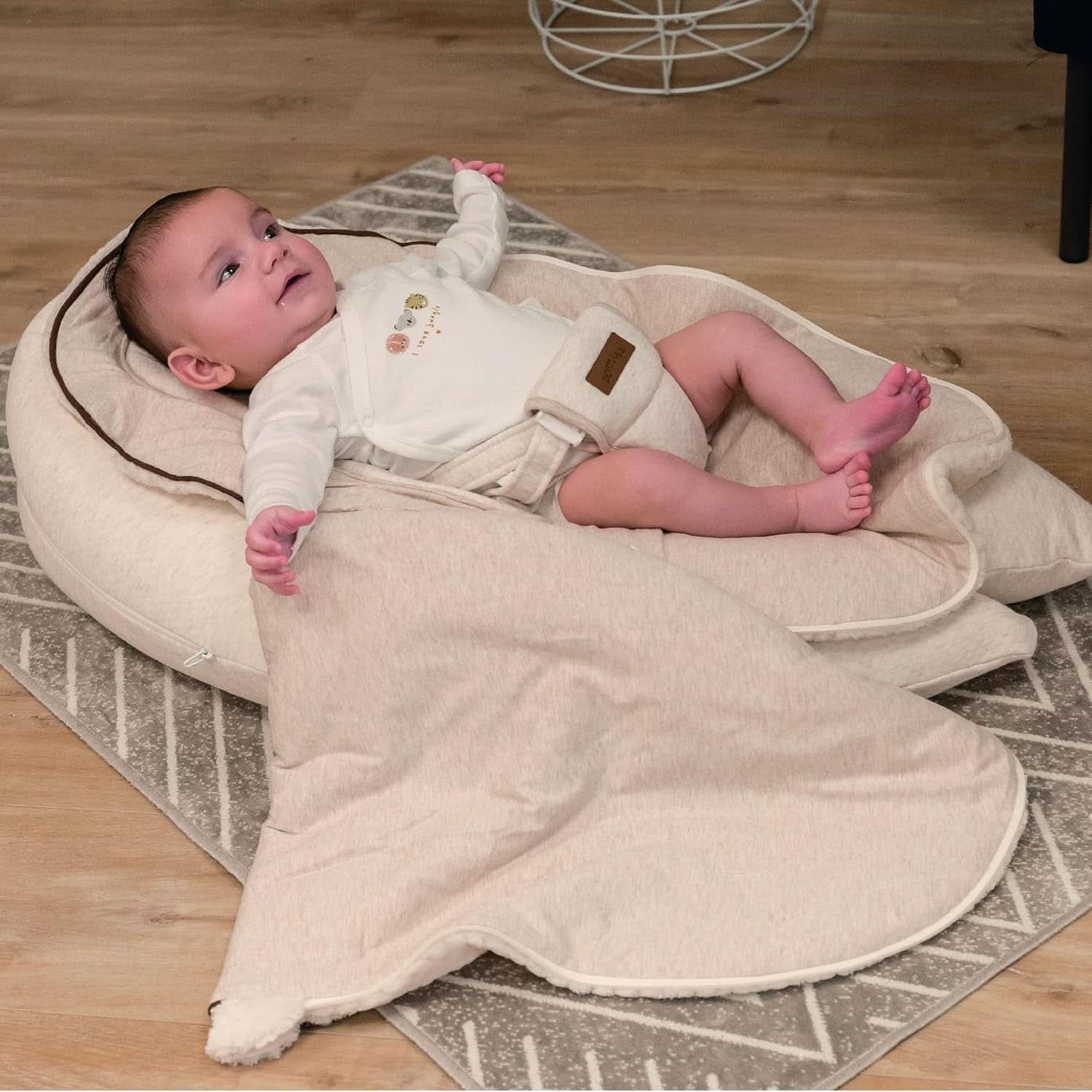Coussin d'allaitement multifonction 4 en 1, Soft Nova, beige, oreiller simple : 202 cm, fauteuil, 40 X 75 X 22 cm Accessoires Alimentation et Allaitement Bebe Naty Shop