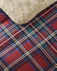 Couverture polaire Sherpa confortable Night Lark, tartan rouge classique, 9 Tog, luxueuse, moelleuse, épaisse et réversible, parfaite pour un canapé, un lit, un canapé. Hypoallergénique, lavable en machine, Taille : Lits et couettes Night Lark