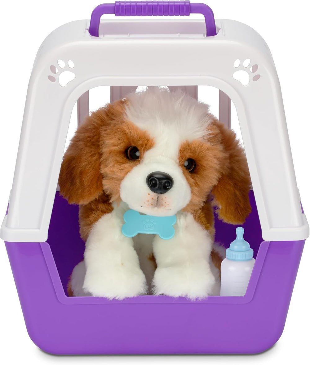 Little Live Pets My Really Real Puppy – Patches; Interaktiver Welpe; 60+ Geräusche/Reaktionen; realistisches Aussehen; 1 aus 72 Varianten; Spielset mit Transportbox; Batterien enthalten; ab 5 Jahren