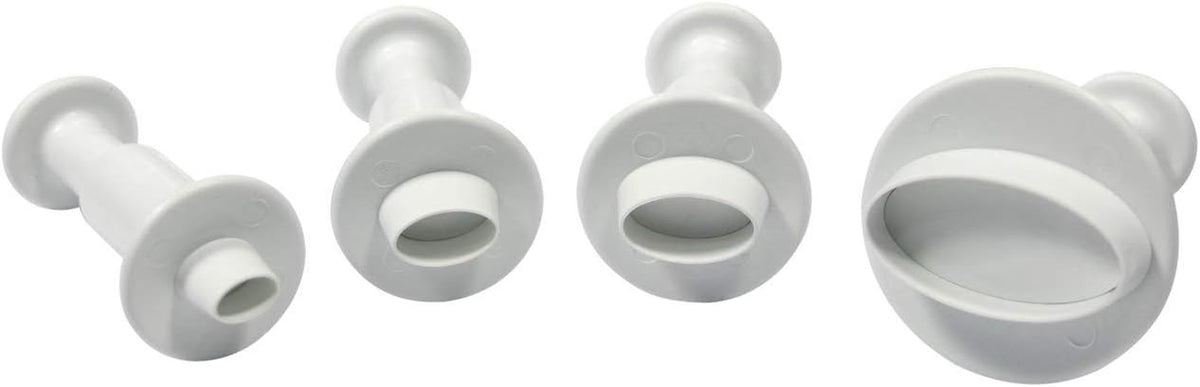 MO154 Matrices de gaufrage ovales, petit, moyen, extra-large format, plastique, blanc, 9 x 2 x 9 cm