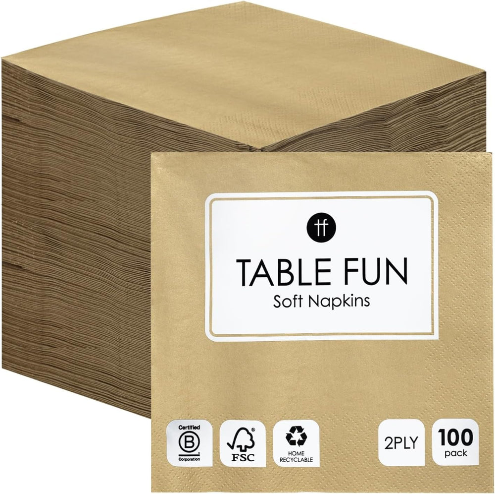 Table Kind 100 serviettes blanches douces en vrac, serviettes de haute qualité pour les fêtes, la restauration et un usage quotidien, FSC, durables et recyclables, fabriquées dans l'UE | 2 plis | 33 cm
