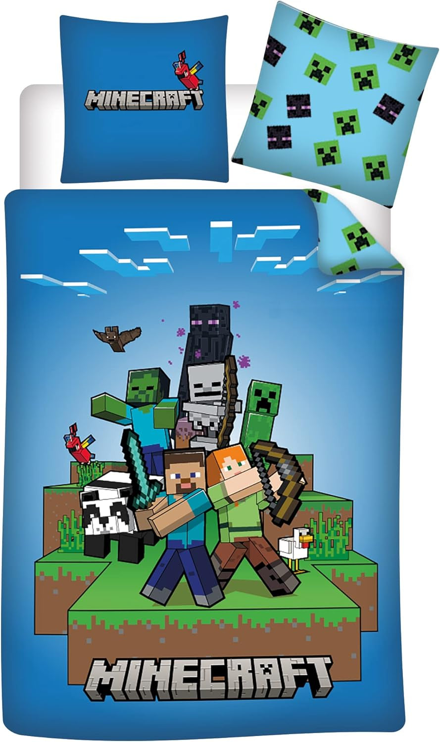 Minecraft Ready to Survive, parure de lit enfant, literie microfibre - enfant Naty Shop