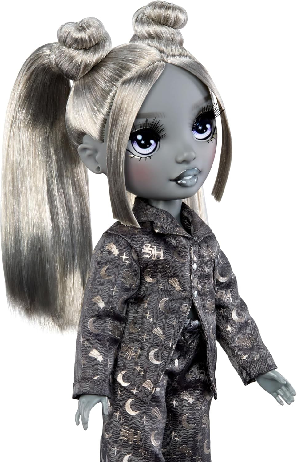 Rainbow High Shadow High Girl's Night - Luna Madison – Poupée mode 28 cm en gris, cheveux gris et tenue avec accessoires et vêtements – Pour petits et enfants à partir de 6 ans