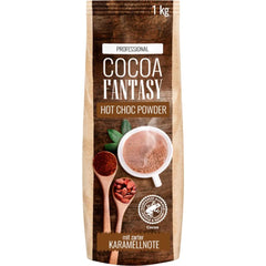 Cocoa Fantasy Hot Choc Powder, 1 kg de cacao en poudre pour chocolat chaud, 15% de cacao Naty Shop Nouvelle Recette Chocolat au lait (15% de cacao)