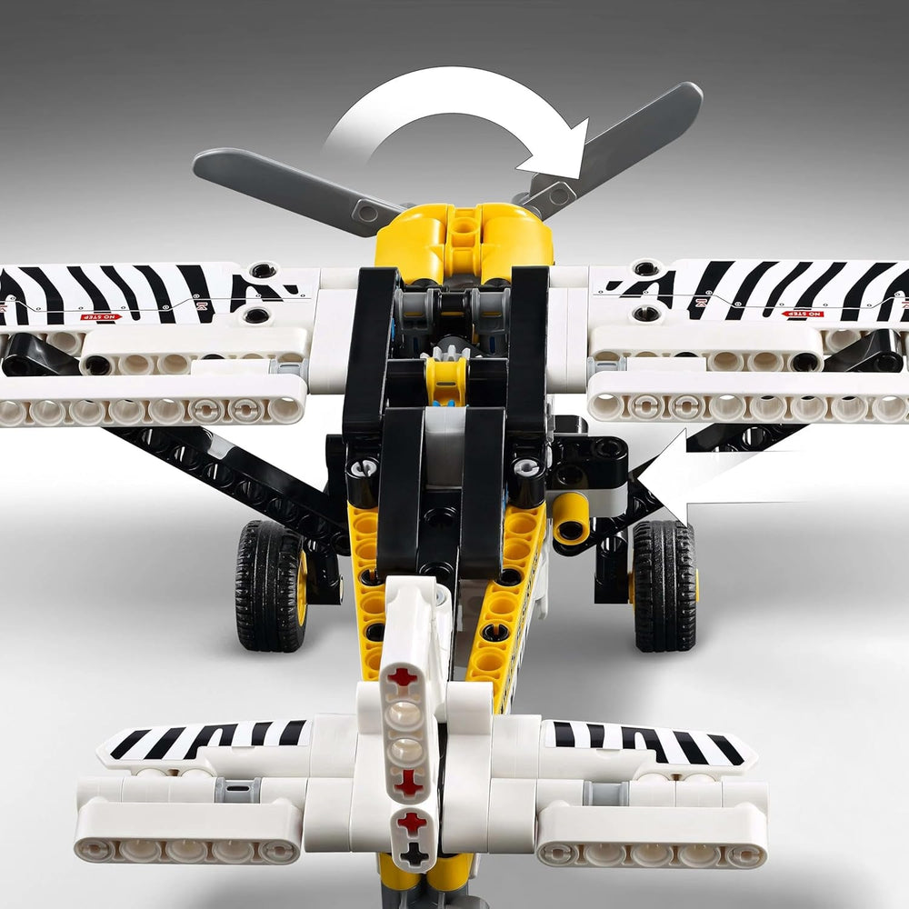 Jouet de construction d'avion à hélice LEGO Technic pour enfants, cadeau pour garçons et filles de 8 ans, moteur à piston 4 cylindres, modèle d'avion à hélice rotative 42198 Ensembles de construction Besuche den LEGO-Store