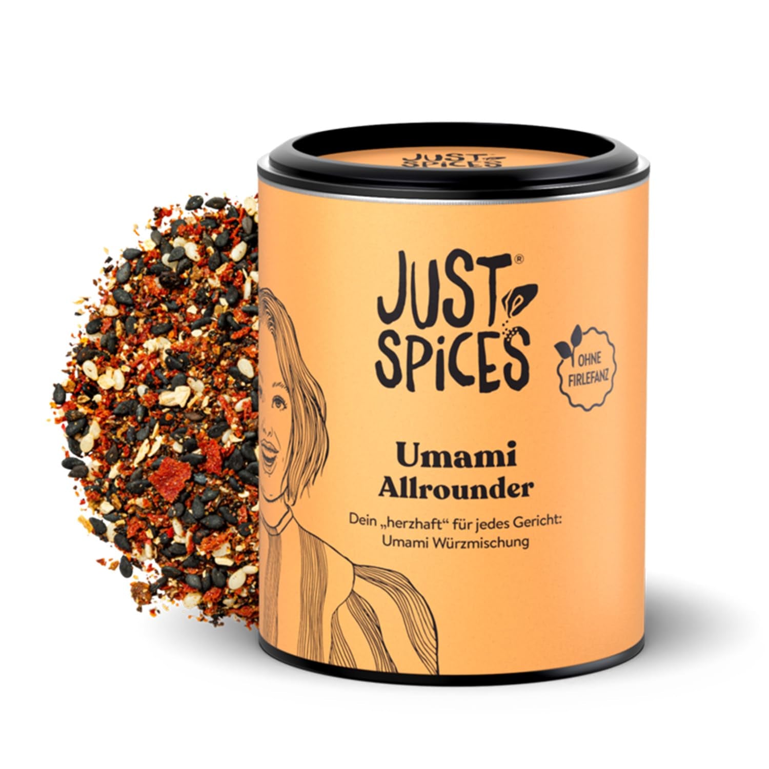 Just Spices Umami Allrounder I Soßen, Fleisch, Gemüse & more herzhaft würzen I Gewürzdose, 55 g