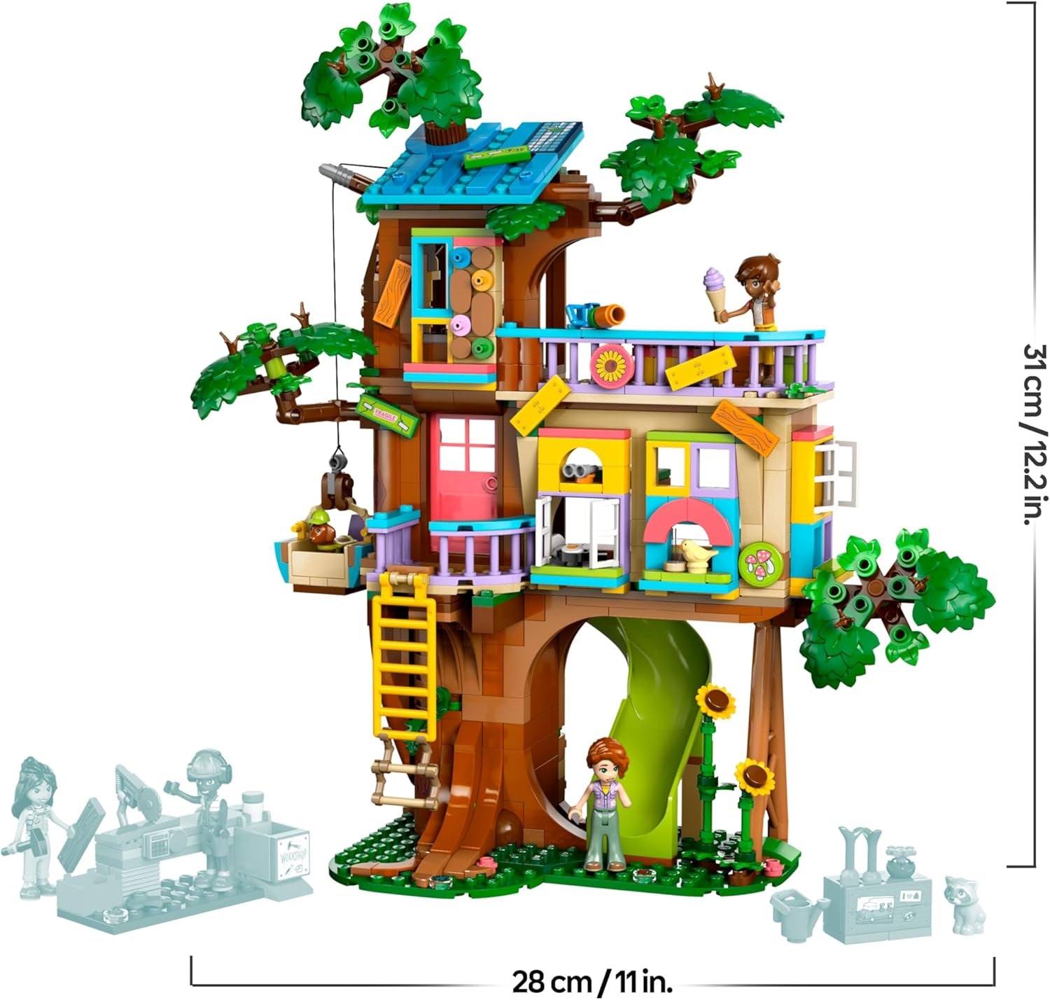 LEGO Friends Baumhaus - Jeu pour un bon garçon avec 2 figurines, 4 figurines, un jardin et un jeu de jouets - Jouets de rêve pour les filles et les jeunes à partir de 8 ans - 42652
