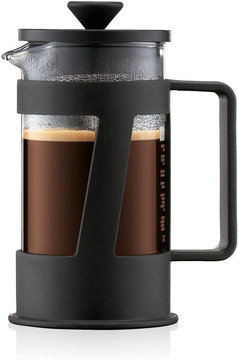 Cafetière Bodum CREMA (système French Press, filtre permanent inox, bouchon de sécurité, 0,5 litre) noire