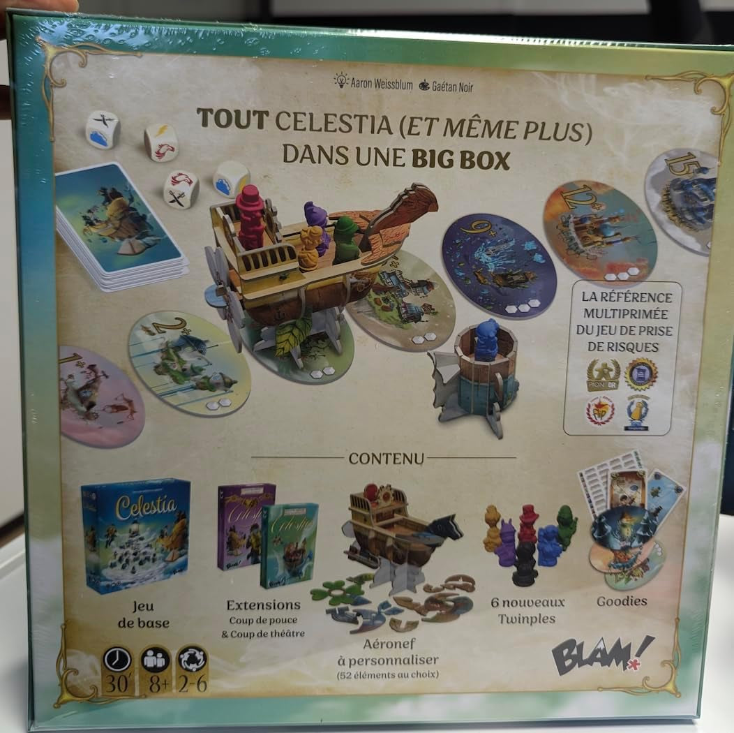 Blâmer! Celestia Big Box • Jeu de base collector complet + 2 extensions Jeu de société familial - Pour 2 à 6 joueurs - 8 ans et plus - 30 minutes