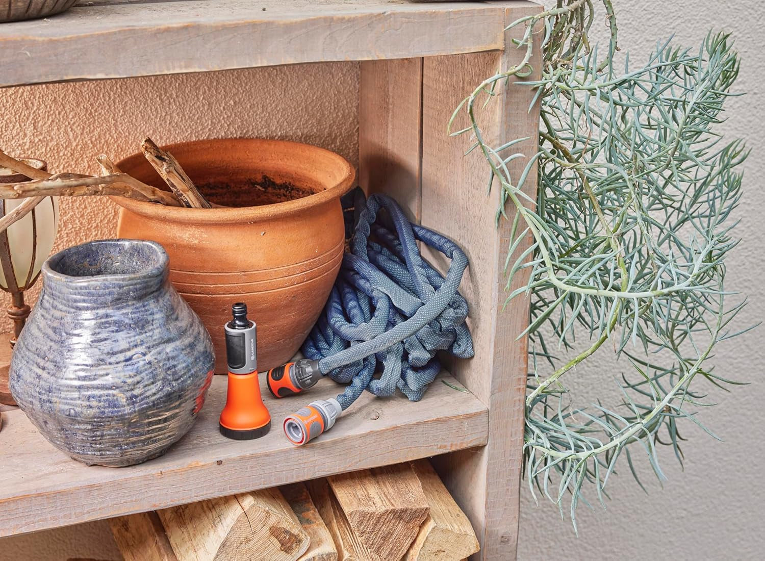 Gardena Liano Xtreme 1/2" 10 m Set : Tuyau d'arrosage textile extrêmement robuste pour robinetterie intérieure avec tuyau intérieur en PVC léger et résistant aux intempéries (18460-20)