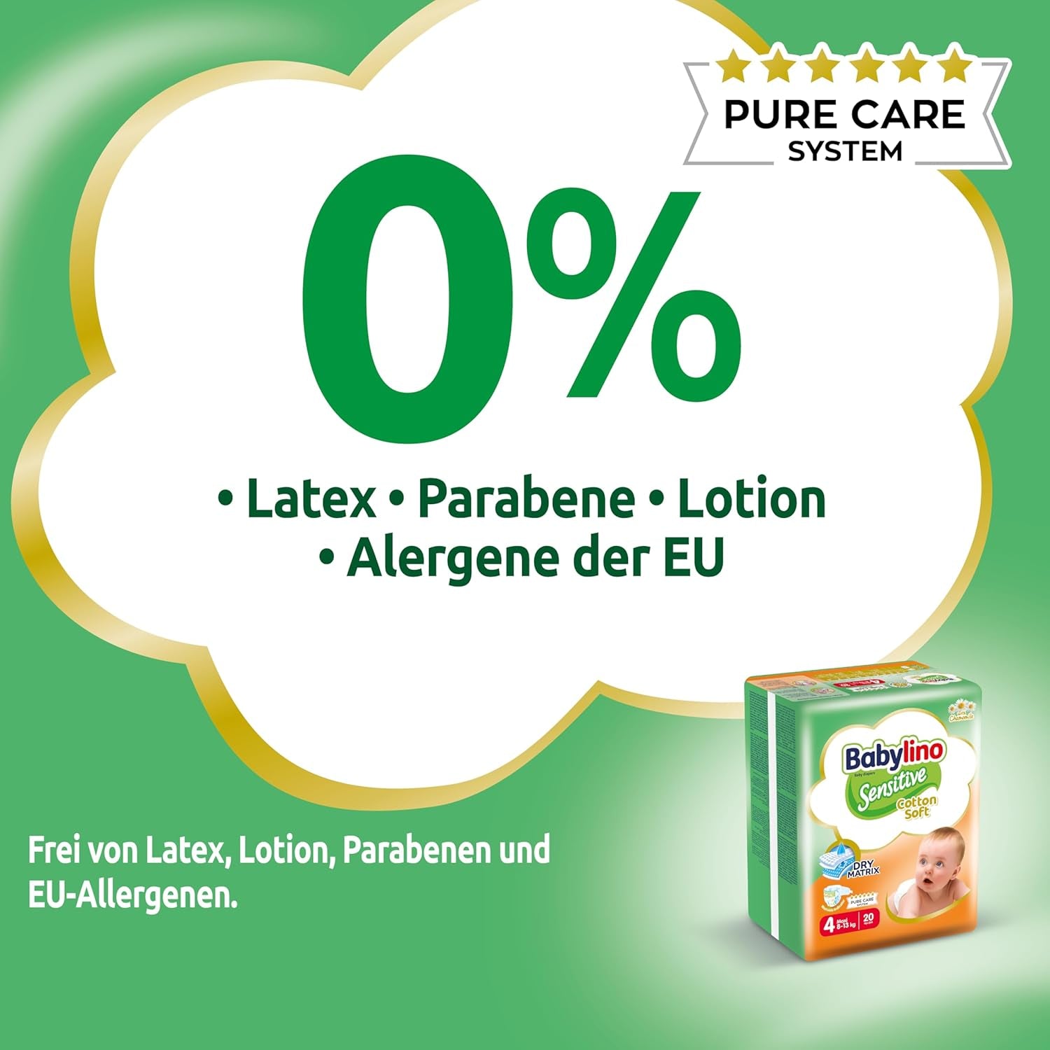 Couches bébé Sensitive taille 4, Maxi (8-13 kg), 20 pièces