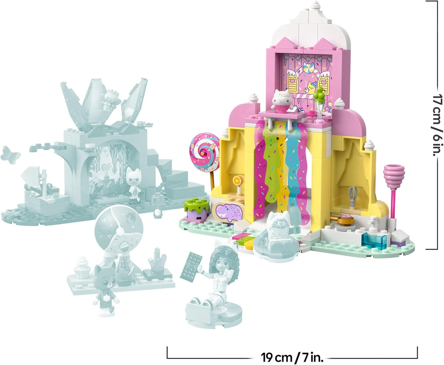 LEGO Gabbys Puppenhaus - Zuckerguss-Gebirge und Kätzchen-Garten - Spielset mit Minifigur, Panda Pfötchen & Kitty Fee - Puppe inkl. Zubehör - Geschenk für Mädchen ab 4 Jahren & Filmfans - 11205