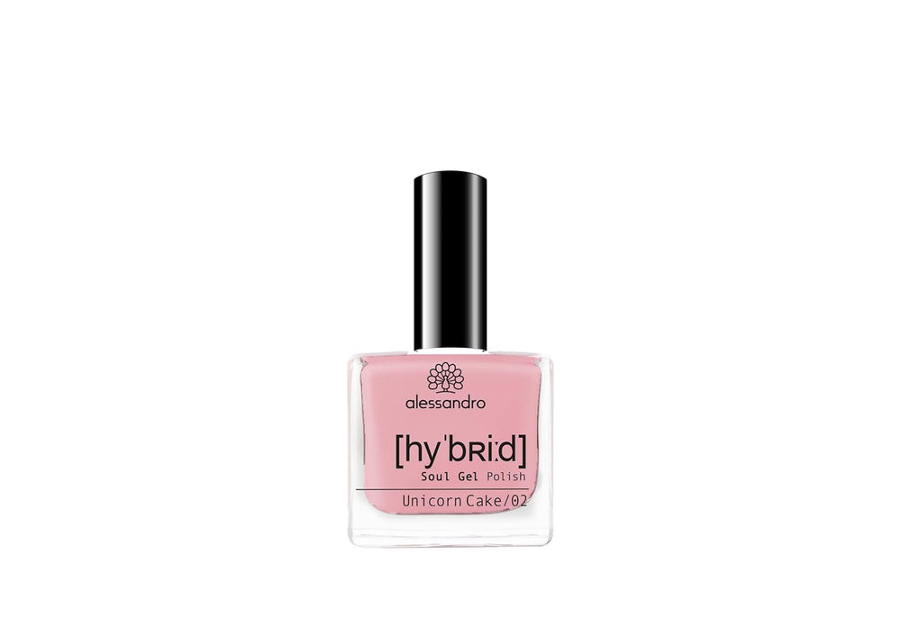 Vernis à ongles HYBRIDE alessandro Pink Melon - nuance de rose vibrante avec de fines particules de paillettes - Des ongles parfaits en seulement 3 étapes, sans LED - dure jusqu'à 10 jours ! 8 ml
